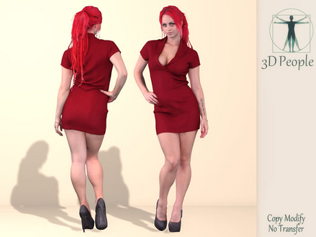 Second Life Marketplace - 3D People - Sexy People - Girl Posing (3 LI)